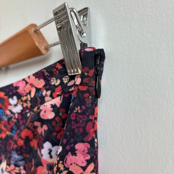 ME+ EM MULTICOLOR FLORAL A LINE MIDI SKIRT, SIZE 10 - Picture 8 of 12